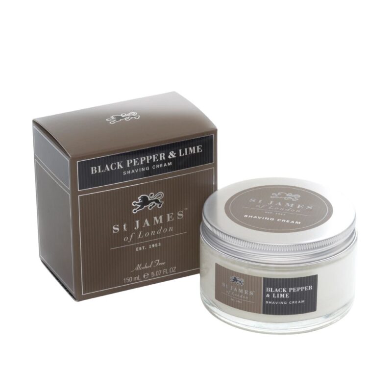 St. James of London - Black Pepper & Lime Shaving Cream Jar