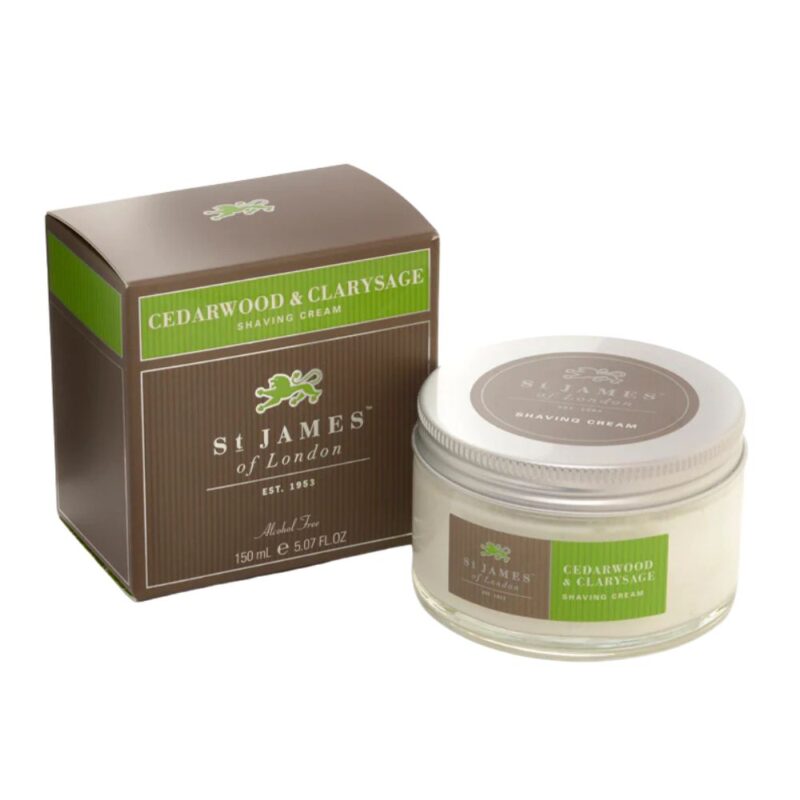 St. James of London - Rasiercreme im Glastiegel Cedarwood & Clarysage