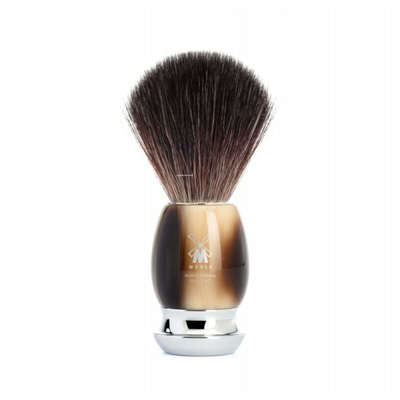 MÜHLE - Veganer Rasierpinsel VIVO Black Fibre hornbraun