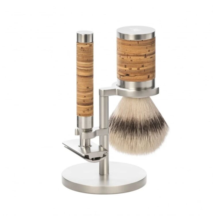 MÜHLE – Veganes Rasierset ROCCA Edelstahl & Birkenrinde R95